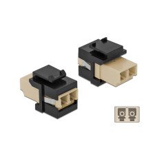 Delock Keystone-Modul LC Duplex Buchse zu LC Duplex Buchse Delock Keystone-Modul LC Duplex Buchse zu LC Duplex Buchse