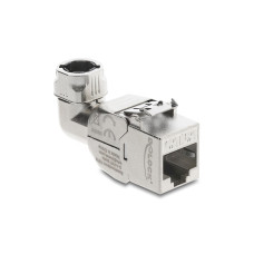 Delock Keystone-Modul RJ45 Buchse zu LSA Cat.6A 90° geschirmt Delock Keystone-Modul RJ45 Buchse zu LSA Cat.6A 90° geschirmt