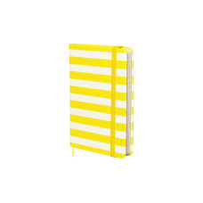 Kolma Notizbuch A6 Stripy, Kariert, Lemon/Weiss Kolma Notizbuch A6 Stripy, Kariert, Lemon/Weiss