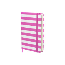 Kolma Notizbuch A6 Stripy, Kariert, Flamingo/Weiss Kolma Notizbuch A6 Stripy, Kariert, Flamingo/Weiss