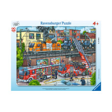 Ravensburger Puzzle Feuerwehreinsatz an den Bahngleisen 48 Teile Ravensburger Puzzle Feuerwehreinsatz an den Bahngleisen 48 Teile