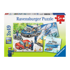 Ravensburger Puzzle Polizeieinsatz 3 x 49 Teile Ravensburger Puzzle Polizeieinsatz 3 x 49 Teile