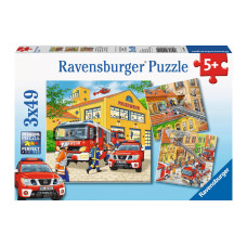 Ravensburger Puzzle Feuerwehreinsatz 3 x 49 Teile, mit Mini-Postern Ravensburger Puzzle Feuerwehreinsatz 3 x 49 Teile, mit Mini-Postern