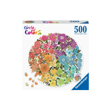 Ravensburger Puzzle Circle of Colors – Flowers 500 Teile, rund