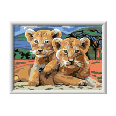 Ravensburger Malen nach Zahlen Kleine Löwenbabys Acrylfarben