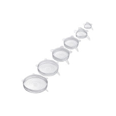 Westmark Deckel Set Round Silikon 6 Stück, Transparent Westmark Deckel Set Round Silikon 6 Stück, Transparent