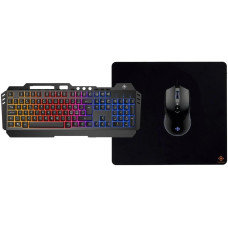 DELTACO Gaming-Tastatur Set GAM-113 V2 3-in-1 RGB Schwarz DELTACO Gaming-Tastatur Set GAM-113 V2 3-in-1 RGB Schwarz