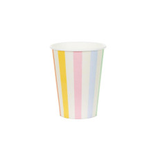 Partydeco Einwegbecher Streifen 6 Stück Partydeco Einwegbecher Streifen 6 Stück