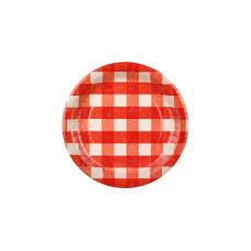 Partydeco Einwegteller Grill kariert 6 Stück Partydeco Einwegteller Grill kariert 6 Stück