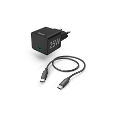 Hama Ladegerät Schnell USB-C Mini 25 W 1 m Schwarz mit Ladekabel