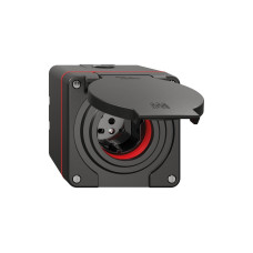 STEFFEN NEVO AP-Nass-Steckdose 1x Typ 15, 10A/400V, IP55 Schwarz STEFFEN NEVO AP-Nass-Steckdose 1x Typ 15, 10A/400V, IP55 Schwarz