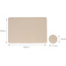 relaxdays Tischset Platzdeckchen 43 x 30 cm, Beige / Grau, 12-teilig