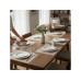 relaxdays Tischset Platzdeckchen 43 x 30 cm, Beige / Grau, 12-teilig