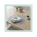 relaxdays Tischset Platzdeckchen 40 x 30 cm, Grau / Grün, 12-teilig