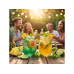 relaxdays Ananas-Gläser mit Henkel 500 ml, 4 Stück