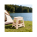 relaxdays Klapphocker XL, Beige relaxdays Klapphocker XL, Beige
