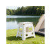 relaxdays Klapphocker XL, Weiss