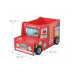 relaxdays Spielzeugkiste Feuerwehr, MDF, 34 x 60 x 32 cm, Rot