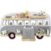 relaxdays Toniebox-Regal Bus, MDF / Holz, Grau / Hellbraun