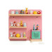 relaxdays Hörfigurenregal MDF / Holz, Rosa / Hellbraun