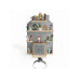 relaxdays Kinderregal Haus, MDF / Kiefernholz, Grau / Hellbraun