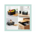 relaxdays Aufbewahrungsbox 3er Set, Schwarz