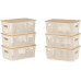 relaxdays Aufbewahrungsbox 6er Set, Weiss relaxdays Aufbewahrungsbox 6er Set, Weiss