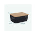 relaxdays Aufbewahrungsbox 6er Set, Schwarz
