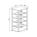 VCM Vitrine Glasol IV 115 x 52 x 35 cm, Weiss