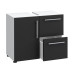 VCM Waschbeckenunterschrank Flandu 61 x 51 cm, Weiss/Schwarz