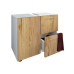 VCM Waschbeckenunterschrank Flandu 61 x 51 cm, Weiss/Honig-Eiche