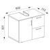 VCM Waschbeckenunterschrank Flandu 61 x 51 cm, Weiss/Honig-Eiche