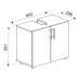 VCM Waschbeckenunterschrank Flandu II 60 x 51 cm, Weiss
