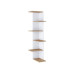 VCM Wandregal Balos XL 140 x 37 cm, Weiss/Honig-Eiche