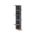 VCM Wandregal Balos XL 140 x 37 cm, Anthrazit/Honig-Eiche