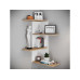 VCM Wandregal Balos 77 x 45 cm, Weiss / Honig-Eiche VCM Wandregal Balos 77 x 45 cm, Weiss / Honig-Eiche