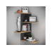 VCM Wandregal Balos 77 x 45 cm, Schwarz / Honig-Eiche VCM Wandregal Balos 77 x 45 cm, Schwarz / Honig-Eiche