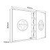 VCM Erste Hilfe Schrank Hustila L 60 x 80 x 10 cm, Weiss