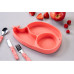 Fackelmann Kinderteller MiniCooking Wal, Silikon, Rosa