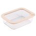 Fackelmann Vorratsdose Glas, stapelbar 1050 ml, Glas, Beige, 2 Stück