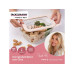 Fackelmann Vorratsdose Glas, stapelbar 1050 ml, Glas, Beige, 2 Stück