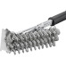 GEFU Grillbürste BBQ L 43 cm, Bürste 9 x 7 x 3 cm, Schwarz/Silber