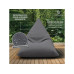 Urbanara Sitzsack Basic-Outdoor Triangle, 300 l, Grau