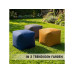 Urbanara Sitzsack-Hocker Basic-Outdoor, 85 l, Grau