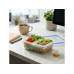 GOURMETmaxx Vorratsdose Click-it 1.0 l, Transparent / Blau, 3 er-Set