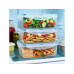 GOURMETmaxx Vorratsdose Click-it 1.0 l, Transparent / Blau, 3 er-Set