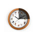 EASYmaxx Wanduhr mit Vogelstimmen 25 cm, Braun