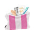 Kolma Necessaire Stripy 24 x 18.5 cm, Flamingo/Weiss