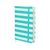 Kolma Notizbuch A6 Stripy, Kariert, Caribbean/Weiss