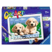 Ravensburger Malen nach Zahlen Niedliche Welpen 10 Acrylfarben